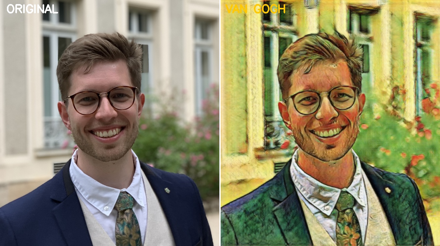 CycleGAN Van Gogh style transfer result